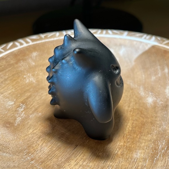 Natural Black Obsidian Quartz Crystal Carved Pokémon Gengar Figurine - Picture 5 of 13